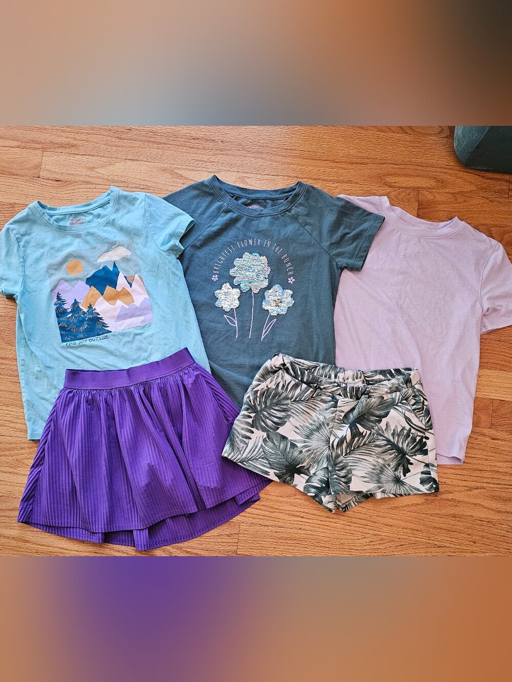 Target Girls Lot - Size 8 Girls Lightweight Pleated Active Skort, Shorts, Shirts